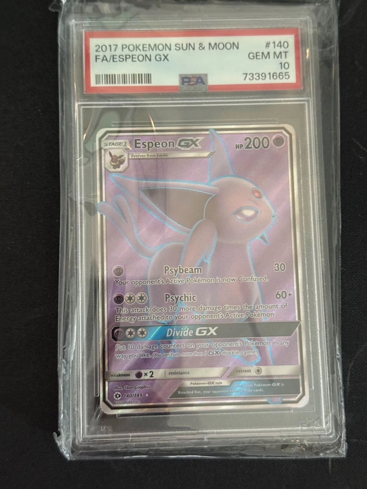 Espeon GX #140/149 Pokemon Sun & Moon GEM MINT PSA 10