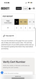 Umbreon 22/95 Call of Legends Holo BGS 9.5 (POP 4) MORE RARE THAN PSA 10