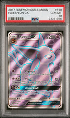 Espeon GX #140/149 Pokemon Sun & Moon GEM MINT PSA 10